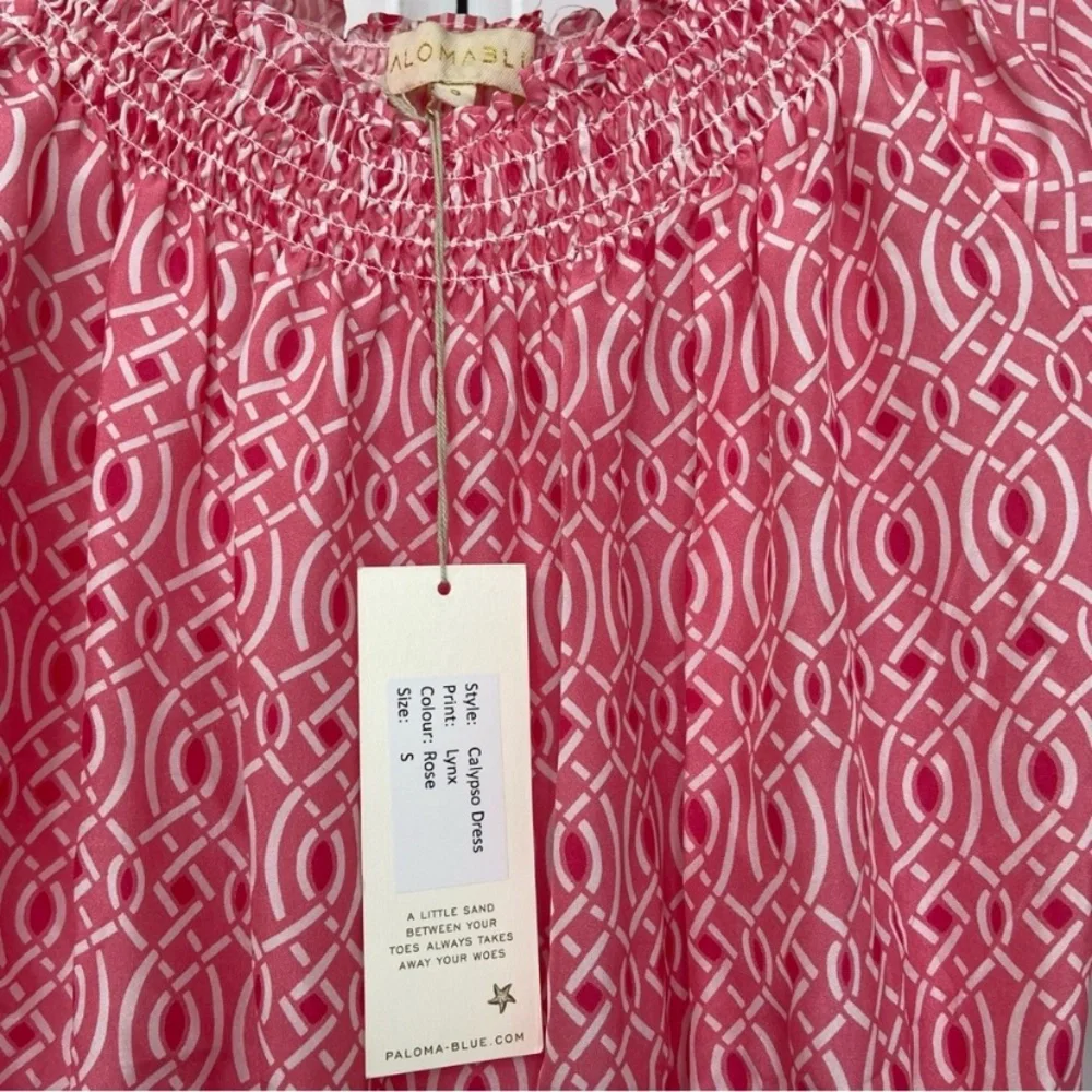 Paloma Blue - Calypso Dress - Pink Rose - Lynx Pattern - Size Small - NWT - Picture 11 of 16